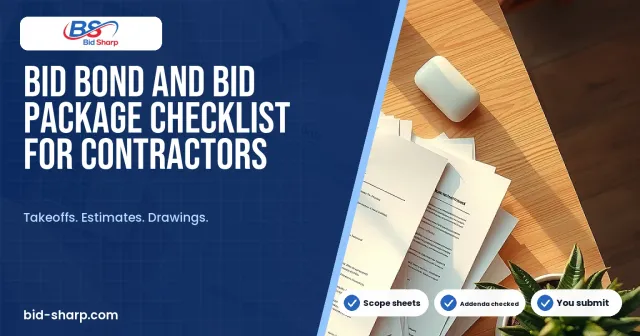 Bid Bond and Bid Package Checklist for Contractors - Bid Sharp guide cover
